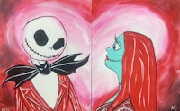 the nightmare before christmas jack and sally painting